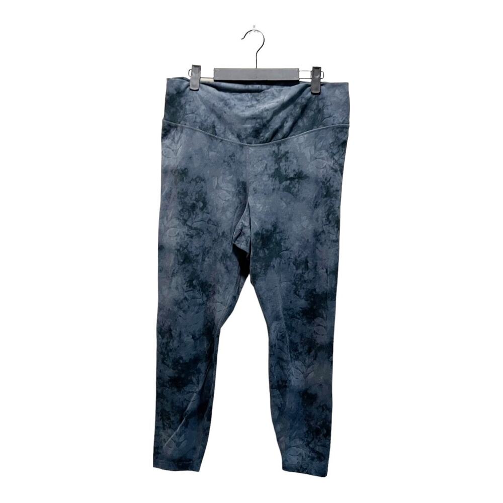 Old Navy Active Powerchill Extra High-Rise Leggings Go-Dry Gray Black Floral XL